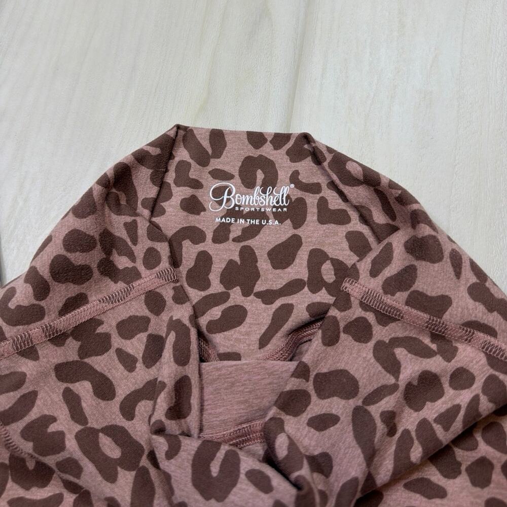 Bombshell Sportswear London Fog Cheetah Animal Print Scrunch Leggings Size XS - Picture 6 of 8